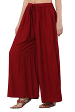 Thumbnail for PAVONINE Maroon Color Rayon Fabric Jumbo Sharara For Women - Distacart