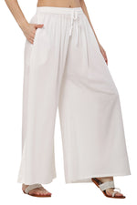 Thumbnail for PAVONINE White Color Rayon Fabric Jumbo Sharara For Women - Distacart