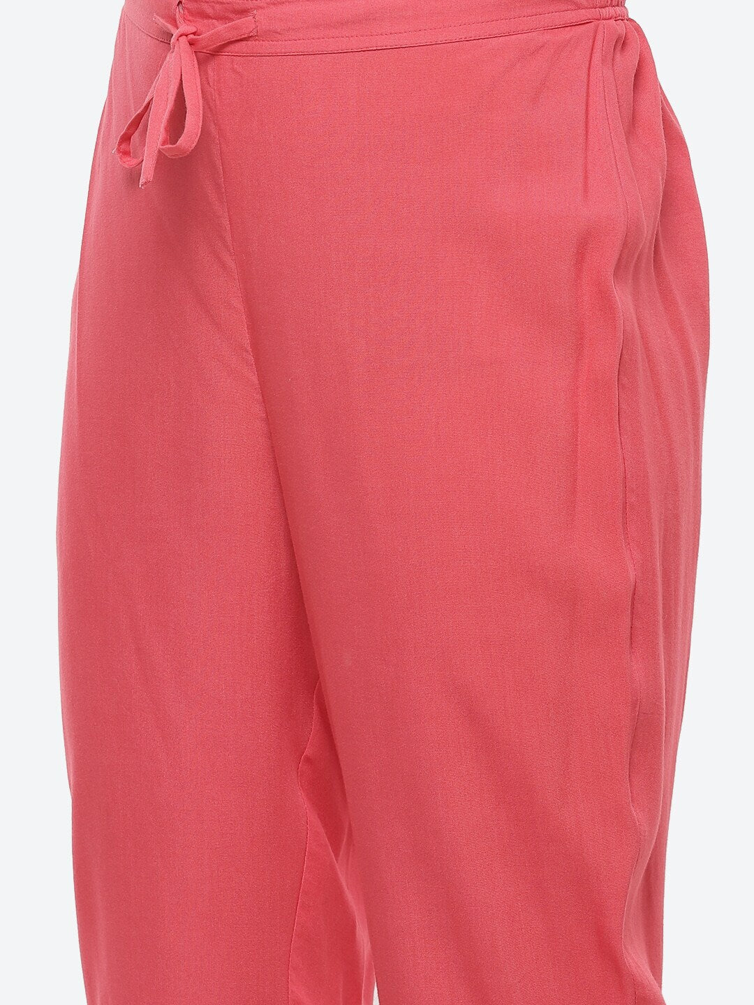Biba Women Fuchsia Yoke Design A-Line Kurta With Trousers Set - Distacart