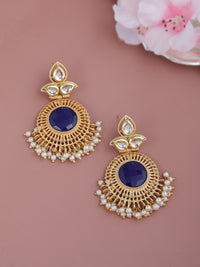 Thumbnail for Shoshaa Woman Gold-Toned Contemporary Drop Earrings - Distacart