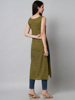 Thumbnail for Kalini Women Green Geometric Printed Kurta - Distacart