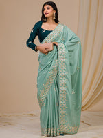 Thumbnail for Koskii Embroidered Border Saree - Distacart