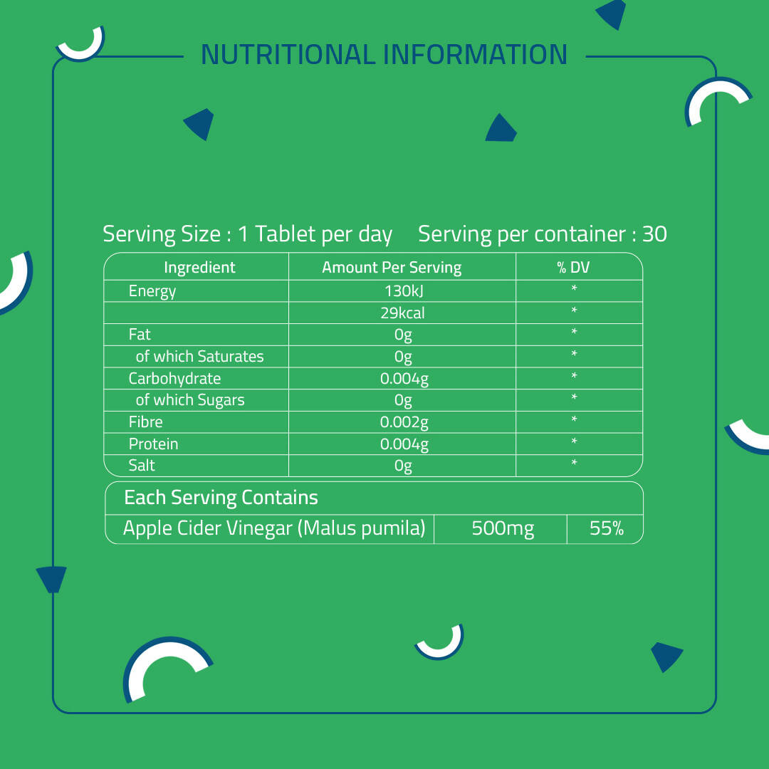 Laurik Organics Apple Cider Vinegar 500Mg Supplement Tablets For Weight Loss, Boost Energy - Distacart