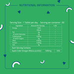 Thumbnail for Laurik Organics Apple Cider Vinegar 500Mg Supplement Tablets For Weight Loss, Boost Energy - Distacart