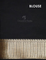 Thumbnail for Shades of Black Floral Screen Dola Silk Saree By Gayathri Reddy Designer Studio - Distacart
