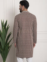 Thumbnail for Sojanya Geometric Embroidered Mandarin Collar Kurta - Distacart