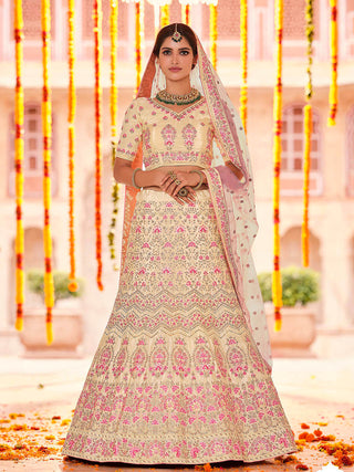Myra Yellow Crepe Embroidered Designer Lehenga - Distacart