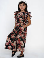 Thumbnail for NOZ2TOZ Multicoloured Printed Basic Jumpsuit For Girls - Distacart