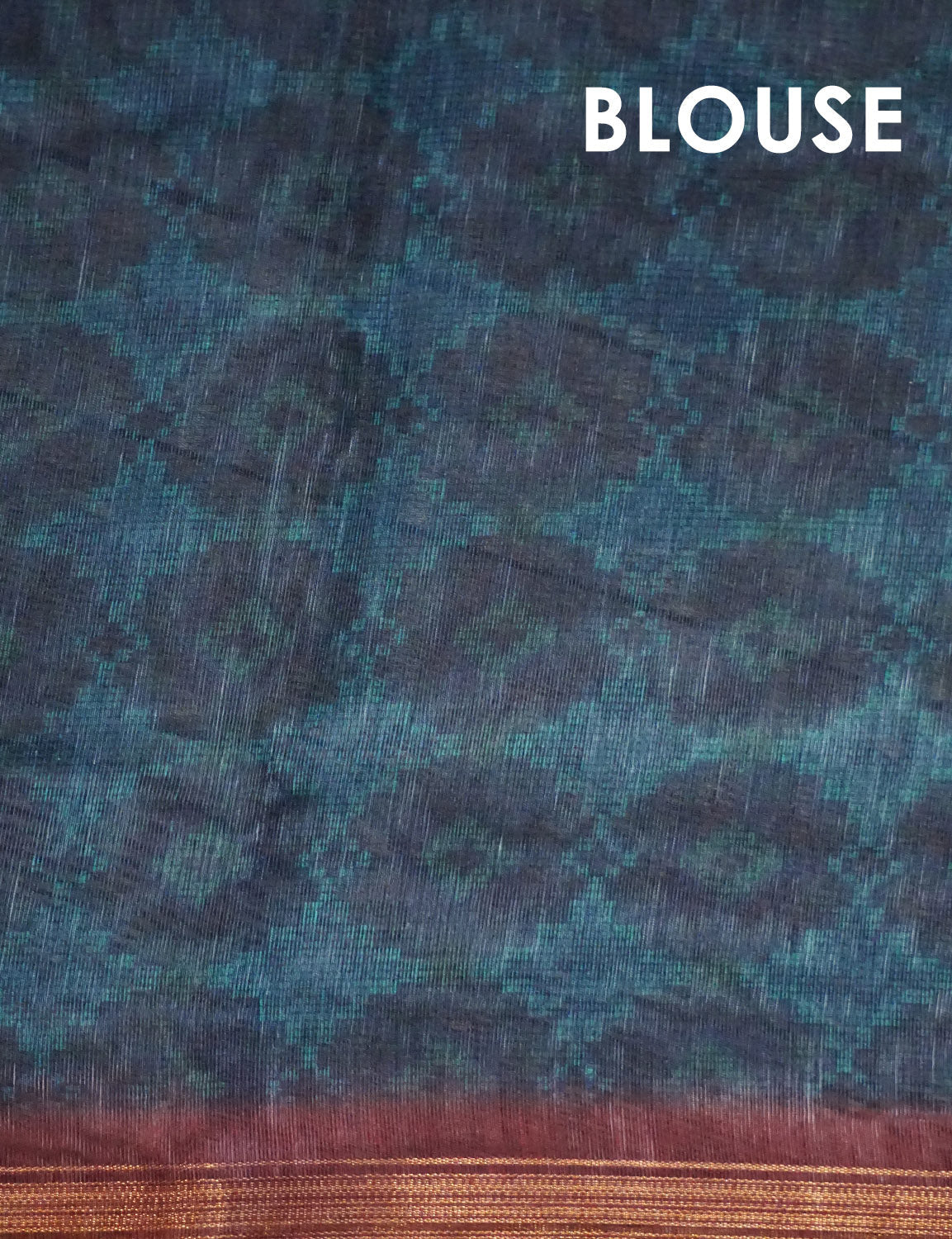 Shades Of Dark Rust Geomatrical Design Semi Chanderi Saree By Gayathri Reddy Designer Studio - Distacart