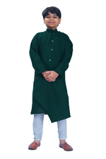 Thumbnail for DEIANA'S Casual Designer Kurta Pyjama Set For Boys And kids (Bottle Green) - Distacart