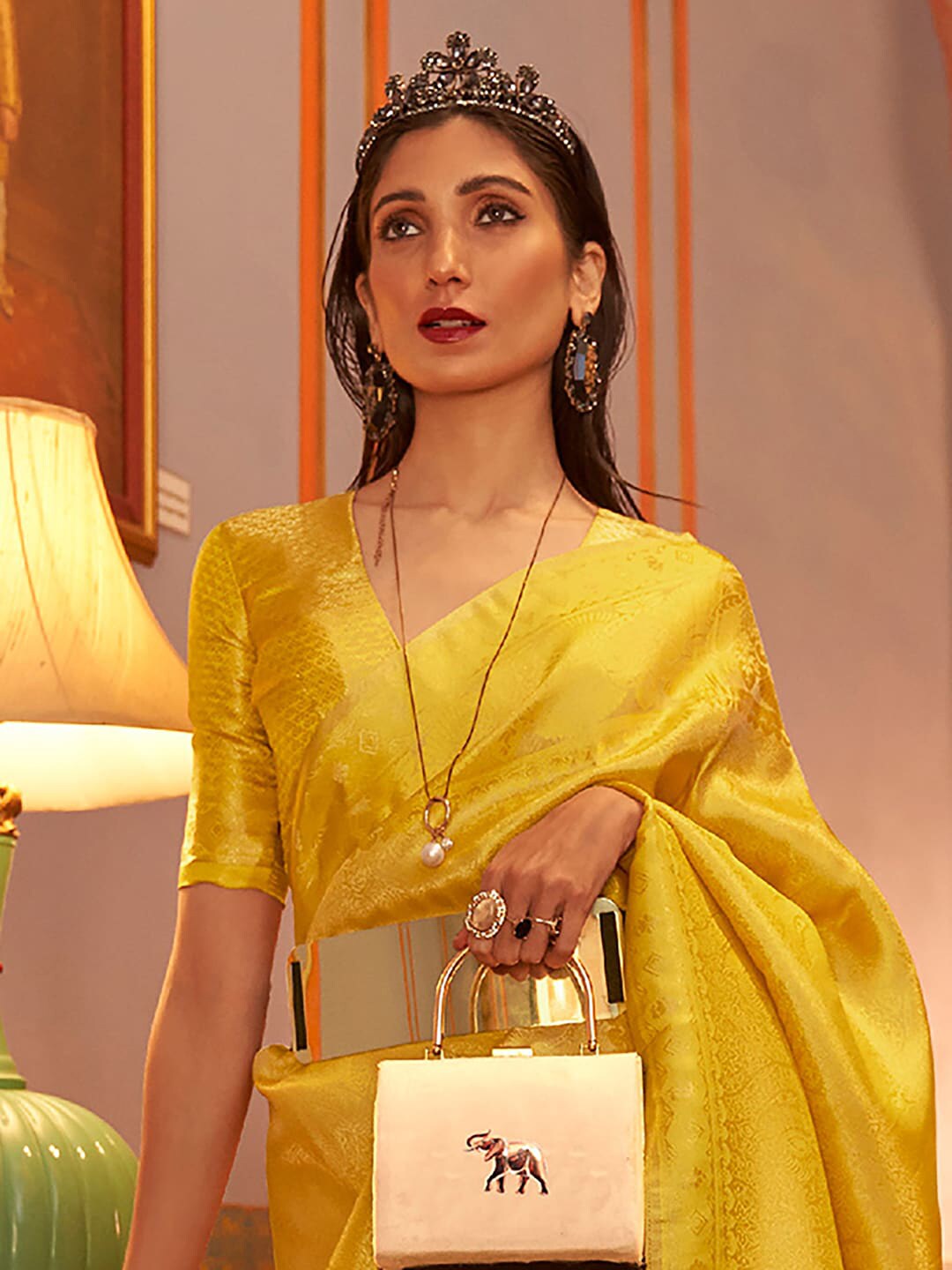 Mitera Woven Design Zari Kanjeevaram Saree - Distacart