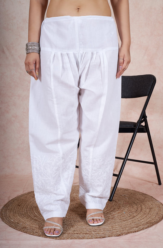 Rangreza Ethnic Aari Salwar White - Distacart