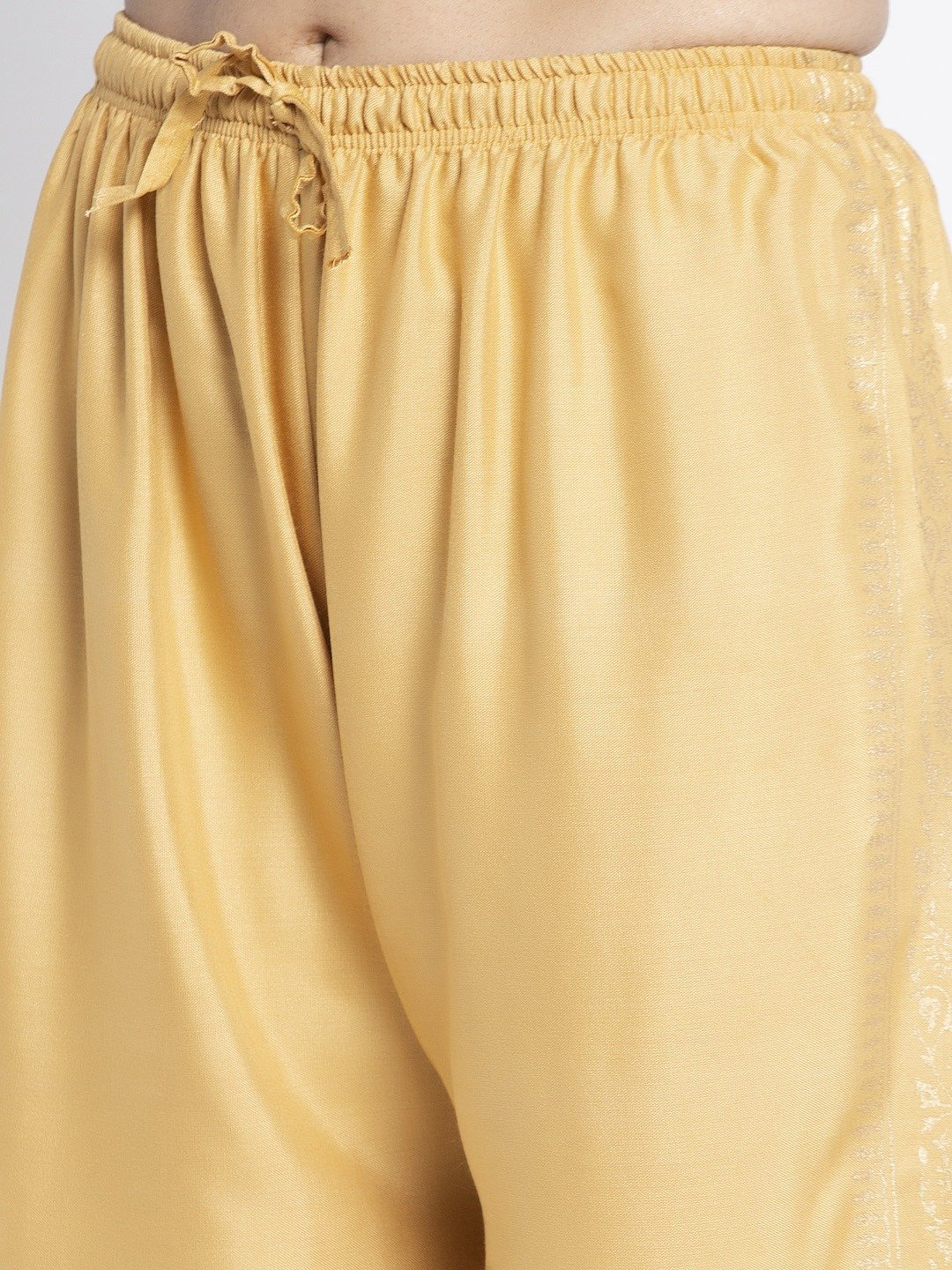 PAVONINE Beige Color Block Side Printed Rayon Fabric Sharara For Women - Distacart