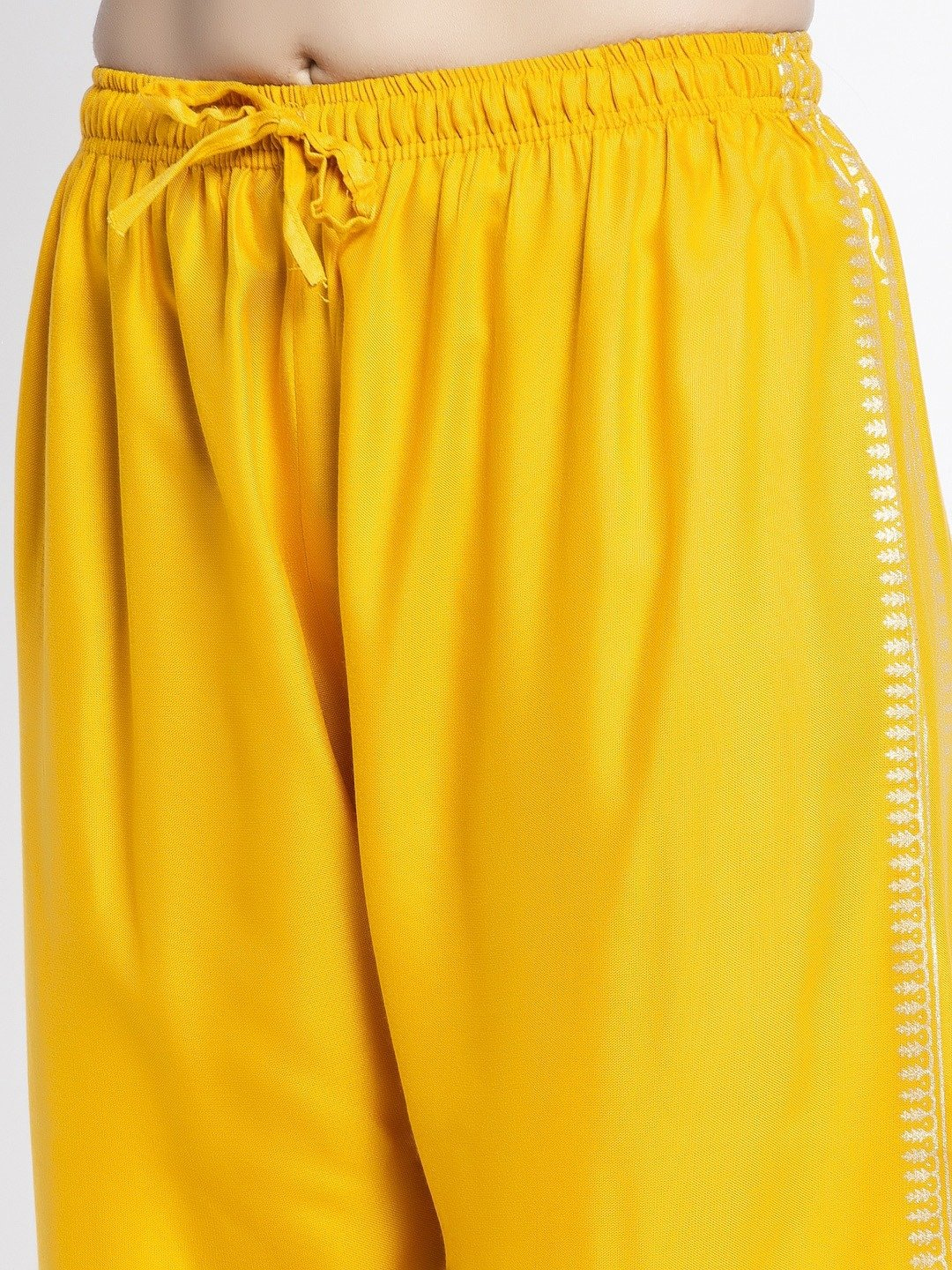 PAVONINE Mustard Color Block Side Printed Rayon Fabric Sharara For Women - Distacart