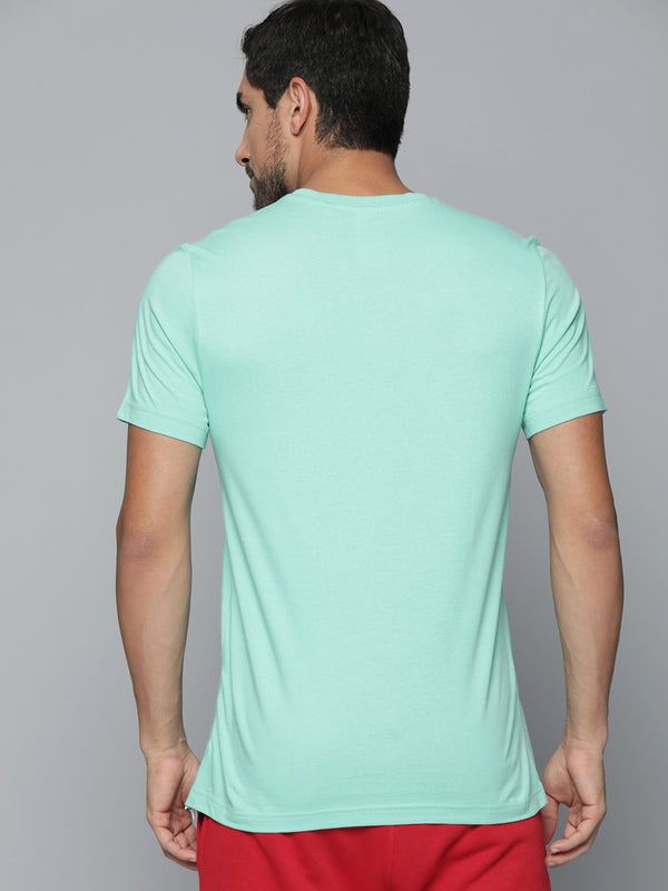 Buy Reebok Men Sea Green Cotton Slim Fit Training Tshirt Online at