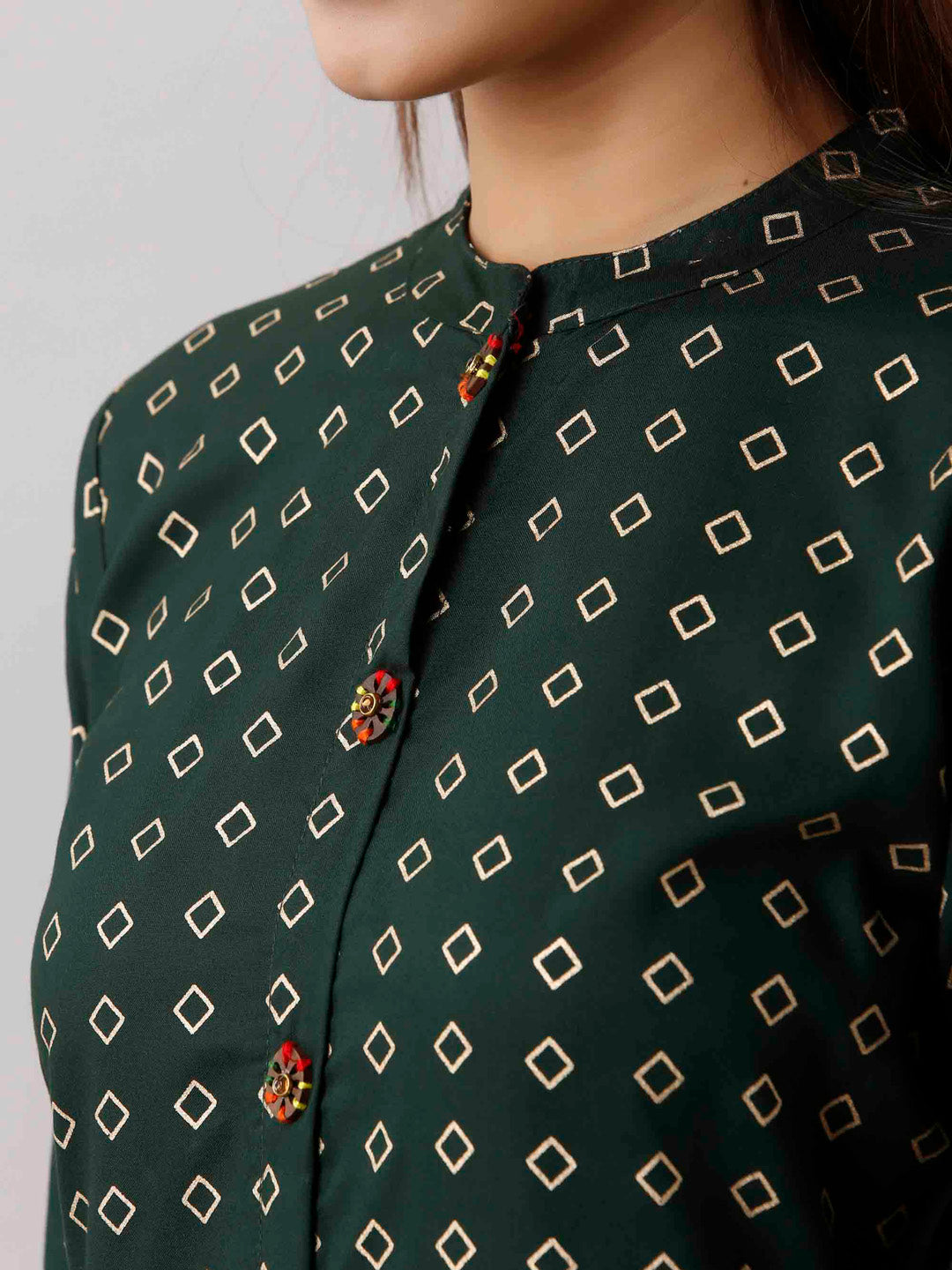 Kalini Women Green Geometric Kurta - Distacart