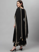 Thumbnail for Khushal K Ethnic Motifs Yoke Design Zari Sequined Anarkali Kurta with Palazzos & Dupatta - Distacart