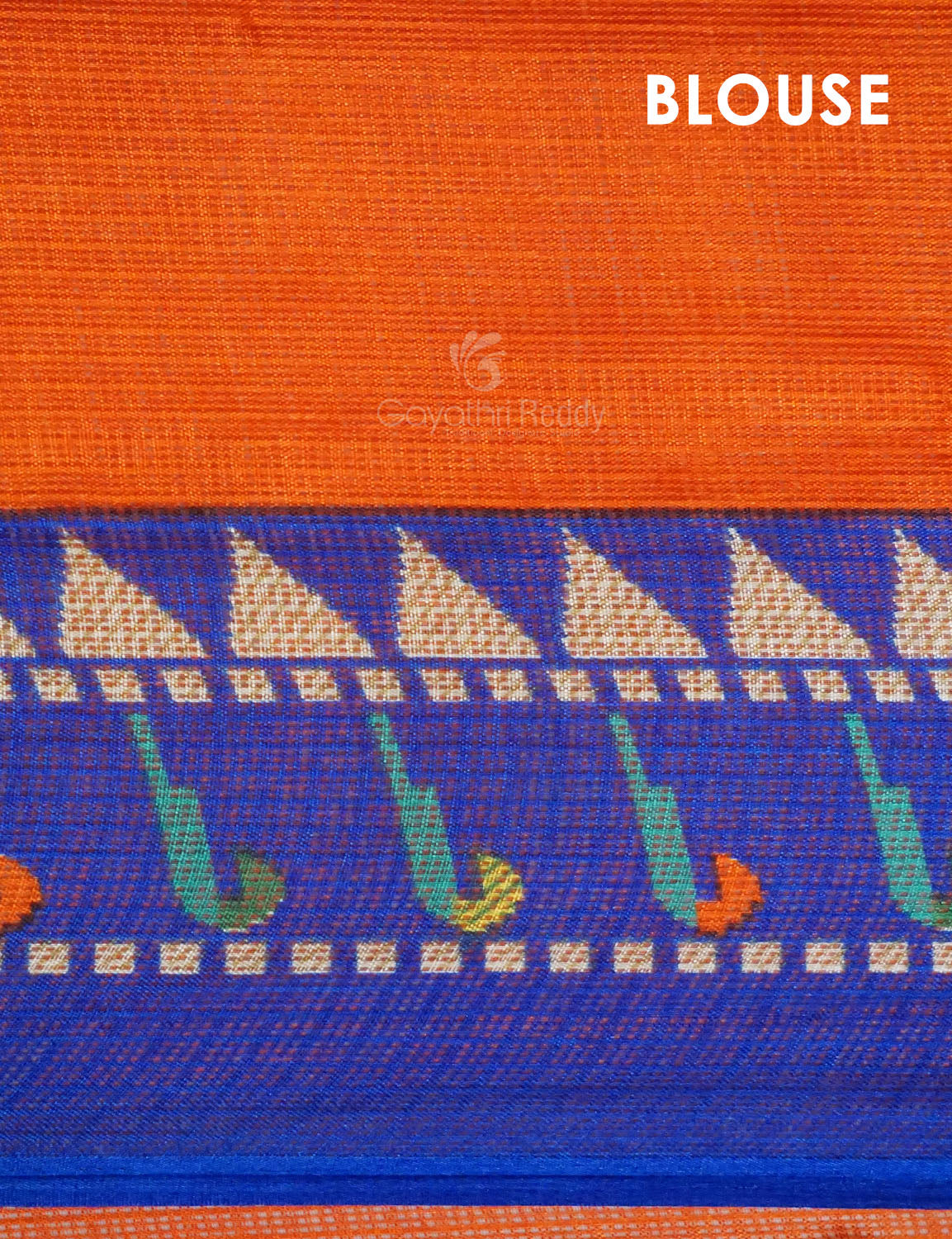 Dark Orange Colored with Buttes Semi Silk Kota Saree By Gayathri Reddy Designer Studio - Distacart