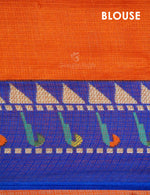 Thumbnail for Dark Orange Colored with Buttes Semi Silk Kota Saree By Gayathri Reddy Designer Studio - Distacart