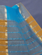 Thumbnail for Dual Shade of Sky Blue And Grey Pure Mangalgiri Cotton By Gayathri Reddy Designer Studio - Distacart