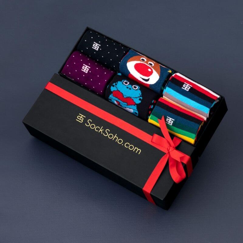 Socksoho Luxury Men Socks Happy Gift Box