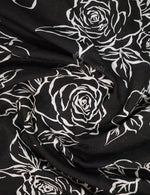 Thumbnail for Shades of Black Floral Screen Dola Silk Saree By Gayathri Reddy Designer Studio - Distacart