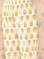 Thumbnail for Kalini Women Floral Printed Empire Pure Cotton Kurta with Trousers & With Dupatta - Distacart