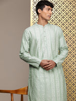 Thumbnail for House of Pataudi Ethnic Motifs Printed Straight Jashn Kurta - Distacart