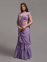 Thumbnail for Kalini Embellished Pure Georgette Ready to Wear Saree - Distacart