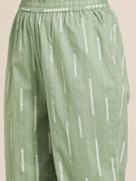 Thumbnail for HERE&NOW Women Printed Regular Pure Cotton Kurta with Palazzos & Dupatta - Distacart