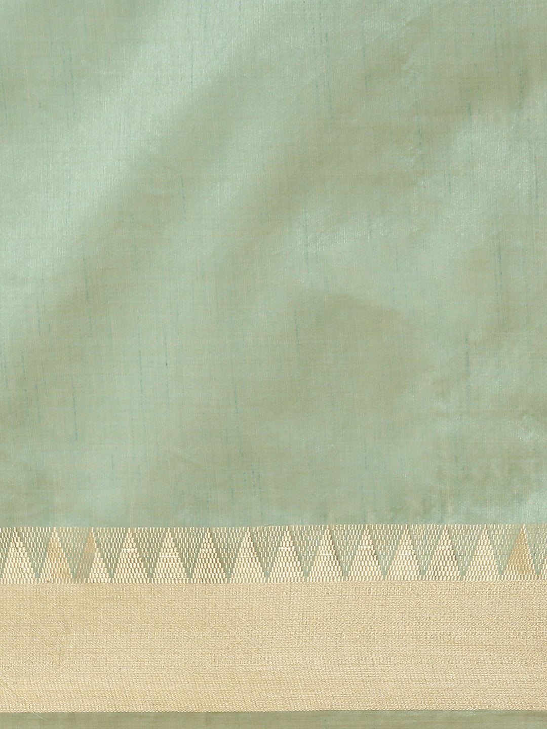 Kalini Green & Golden Solid Woven Design Saree - Distacart