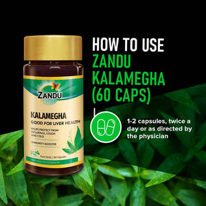 Zandu Kalamegha Good For Liver Health Capsules uses