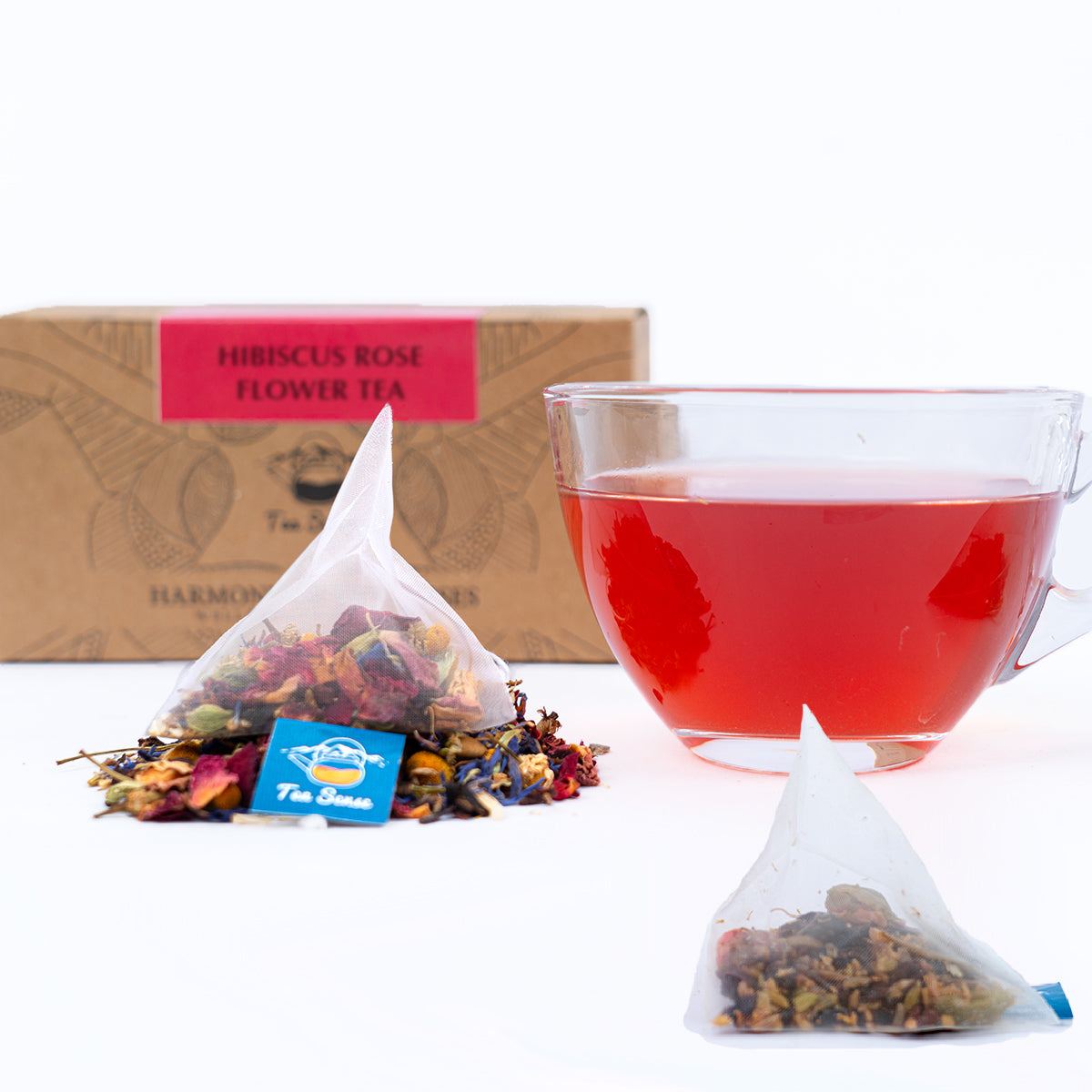 Tea Sense Hibiscus Rose Tea Bags Box - Distacart