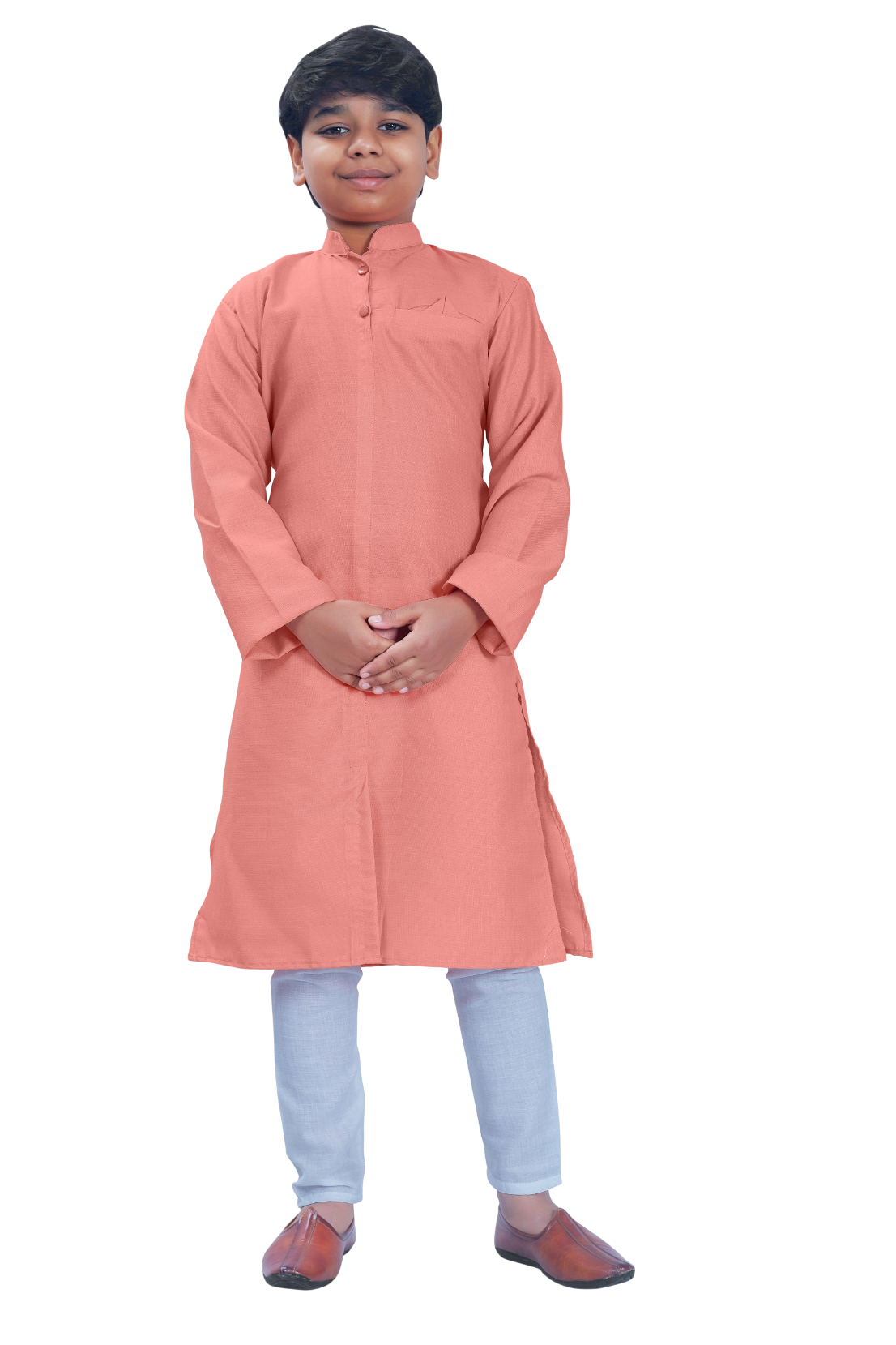 DEIANA'S Casual Designer Kurta Pyjama Set For Boys And kids (Peach) - Distacart