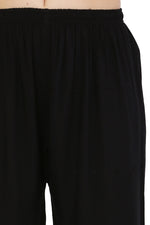 Thumbnail for PAVONINE Black Color Half Schiffli Chikankari Rayon Fabric Sharara For Women - Distacart