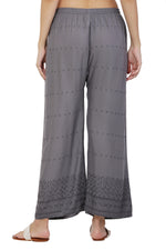 Thumbnail for PAVONINE Grey Color Half Schiffli Chikankari Rayon Fabric Sharara For Women - Distacart