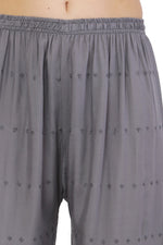 Thumbnail for PAVONINE Grey Color Half Schiffli Chikankari Rayon Fabric Sharara For Women - Distacart