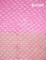 Thumbnail for Shades of Baby Pink with Floral Design Semi Chanderi Saree By Gayathri Reddy Designer Studio - Distacart