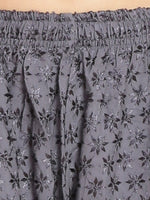 Thumbnail for PAVONINE Grey Color Full Chikankari Rayon Fabric Sharara For Women - Distacart