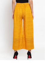 Thumbnail for PAVONINE Mustard Color Full Chikankari Rayon Fabric Sharara For Women - Distacart