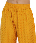 Thumbnail for PAVONINE Mustard Color Full Chikankari Rayon Fabric Sharara For Women - Distacart