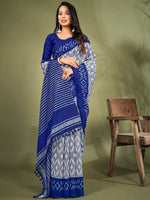 Thumbnail for Kalini Ethnic Motifs Ikat Saree - Distacart