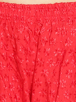 Thumbnail for PAVONINE Red Color Full Chikankari Rayon Fabric Sharara For Women - Distacart