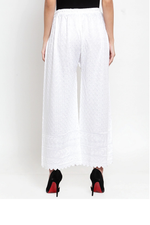 Thumbnail for PAVONINE White Color Full Chikankari Rayon Fabric Sharara For Women - Distacart