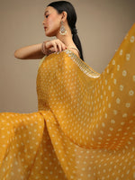 Thumbnail for Sangria Bandhani Printed Beads and Stones Saree - Distacart