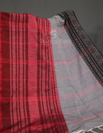 Thumbnail for Green Colored Contrast Thread Pure Khadi Cotton Saree By Gayathri Reddy Designer Studio - Distacart