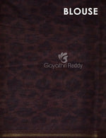 Thumbnail for Mic of Coffee Brown and Maroon Floral Design Semi Chanderi Saree By Gayathri Reddy Designer Studio - Distacart