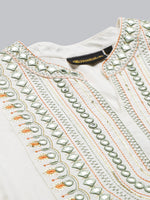 Thumbnail for Khushal K Ethnic Motifs Printed Mirror Work Anarkali Kurta with Trousers & Dupatta - Distacart