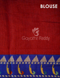 Thumbnail for Red Colour Saree With Paithani Print Semi Soft Silk Kota Saree By Gayathri Reddy Designer Studio - Distacart