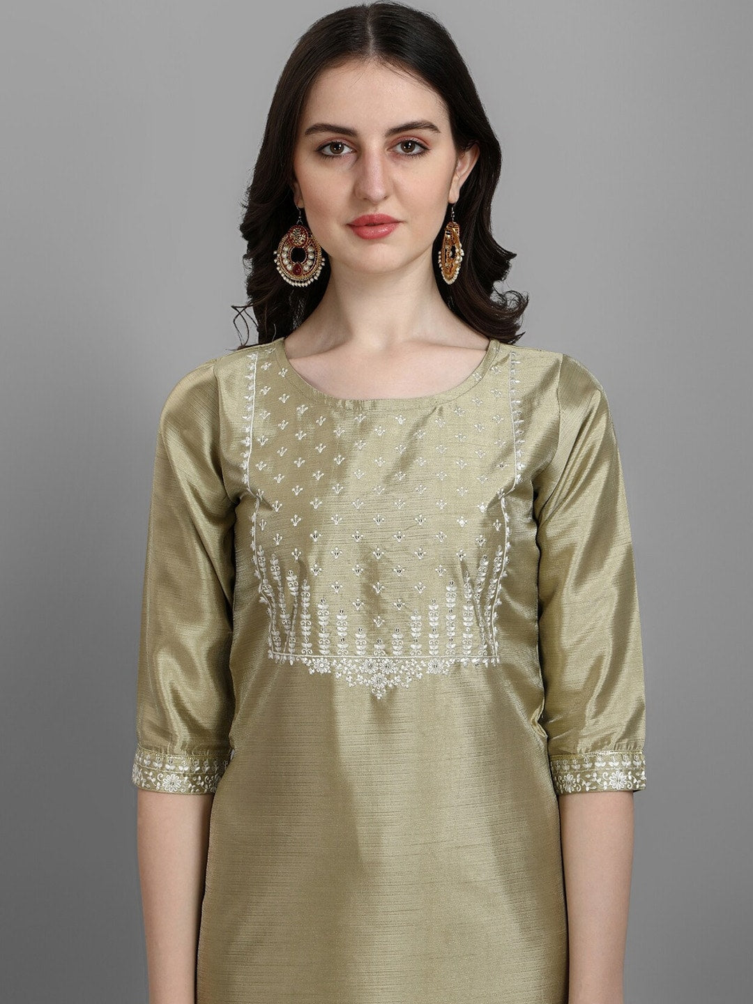 Kalini Ethnic Motifs Embroidered Kurta with Trousers & Dupatta - Distacart